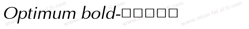Optimum bold字体转换